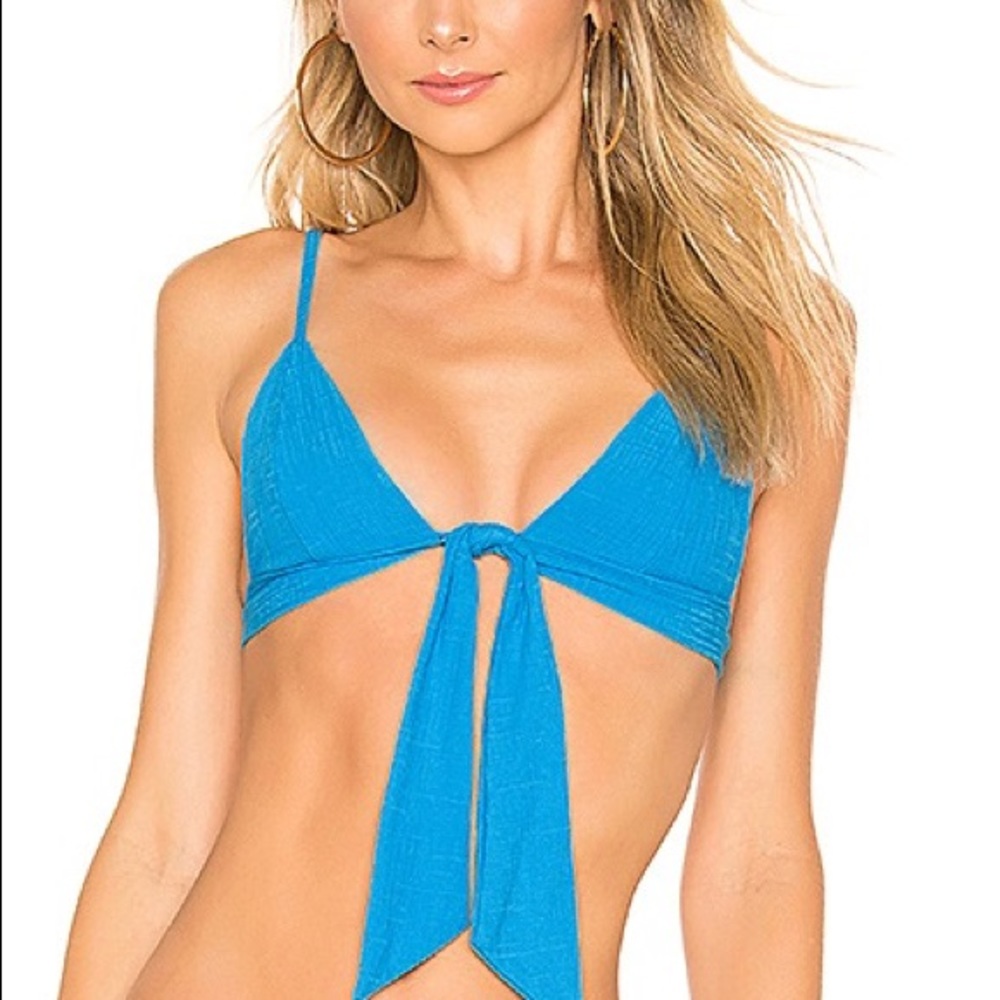 NWT Ellejay Izzy Bikini Top Blue